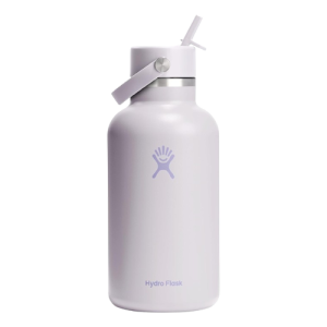 Hydro Flask Insulated Stainless Steel Water Bottle 64 Oz Cloud Pink with Wide Straw Lid Leakproof