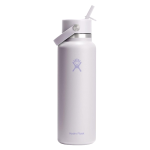 Hydro Flask Insulated Stainless Steel Water Bottle 40 Oz Cloud Pink with Wide Straw Lid Leakproof