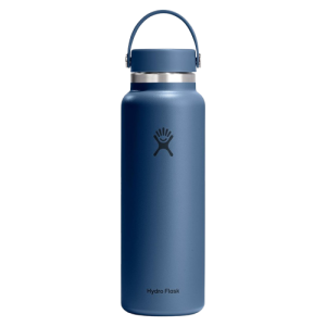 Hydro Flask 40 oz Water Bottle with Wide Mouth Flex Lid - Insulated Stainless Steel Harbor Blue