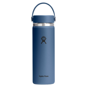 Hydro Flask 20 oz Water Bottle with Wide Mouth Flex Lid - Insulated Stainless Steel Harbor Blue