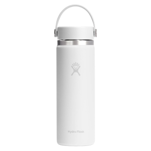 Hydro Flask 20 oz Water Bottle with Wide Mouth Flex Lid - Insulated Stainless Steel Tonal White
