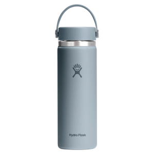 Hydro Flask 20 oz Water Bottle with Wide Mouth Flex Lid - Insulated Stainless Steel Shale Gray