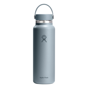 Hydro Flask 40 oz Water Bottle with Wide Mouth Flex Lid - Insulated Stainless Steel Shale Gray