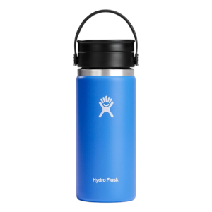 Hydro Flask 16 oz Flex Sip Coffee Tumbler - Insulated Stainless Steel Travel Coffee Cup Cascade Blue