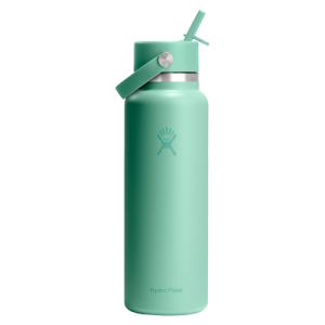Hydro Flask 40 oz Water Bottle with Wide Straw Lid - Insulated Stainless Steel Mermaid Green