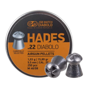 JSB Hades .22 Cal Hollowpoint Pellets 15.89 Grain 250 Count