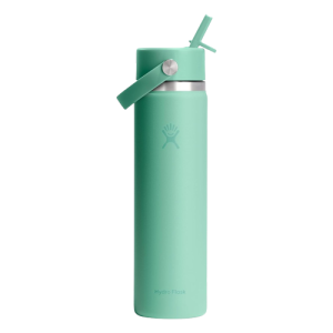 Hydro Flask 24 oz Insulated Water Bottle with Wide Straw Lid Mermaid Green