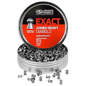JSB Exact Jumbo Heavy .22 Cal Air Gun Pellets 18.1 Grain 500 Count