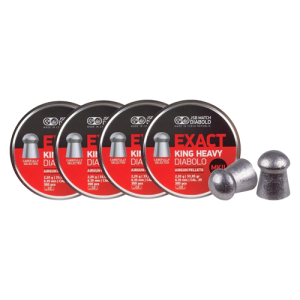 JSB Exact King MKII Heavy .25 Cal Air Gun Pellets 33.95 Grain 300 Count 4 Pack