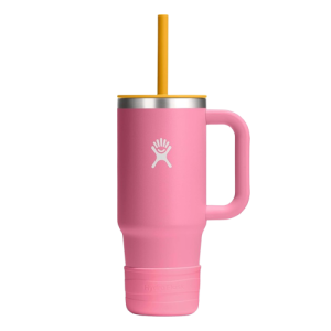Hydro Flask Kids 24 oz Insulated Travel Tumbler with Handle and Straw Dahlia Pink
