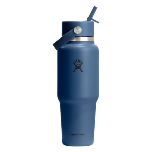 Hydro Flask 32 oz Insulated Water Bottle with Wide Straw Lid Harbor Blue