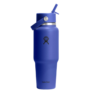 Hydro Flask 32 oz Insulated Water Bottle with Wide Straw Lid Capri Blue