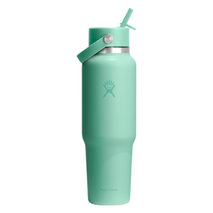 Hydro Flask 40 oz Insulated Water Bottle with Wide Straw Lid Mermaid Green